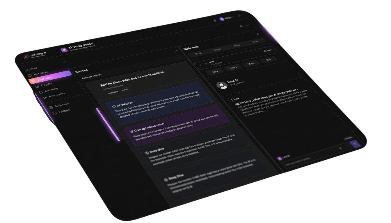 Student Study Space - AI-powered personalized learning interface